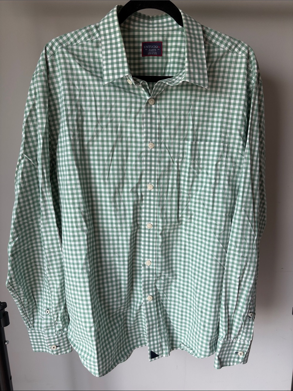 UNTUCKit Green Gingham Button-Down Shirt - Men's